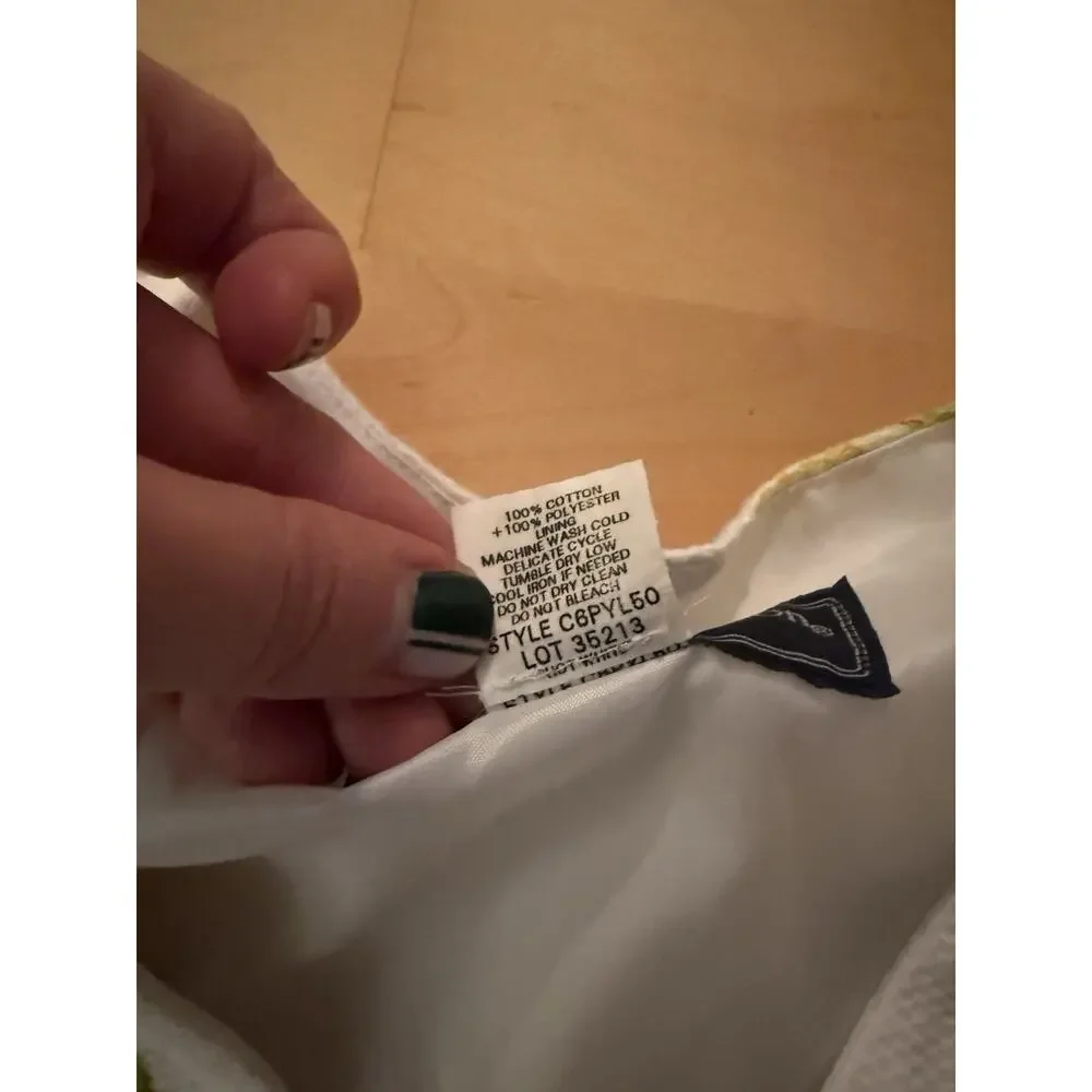 VTG Norton McNaughton Waffle Cotton White Lemon Vest Button Womens 6 Petite